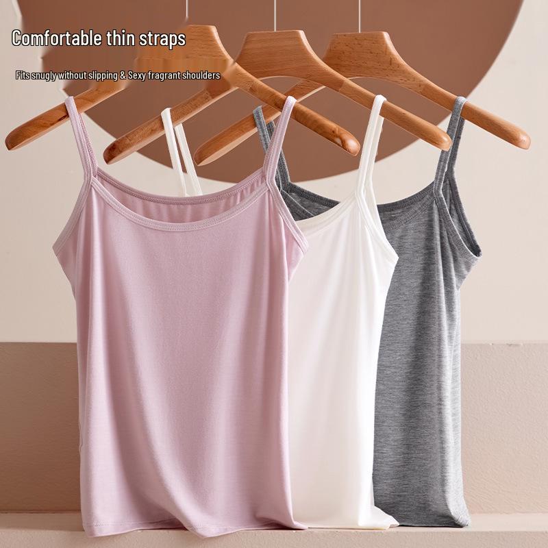 Camisola Feminina Slim Fit Modal - Fina, Sem Mangas, Top Longo Branco com Costas Bonitas