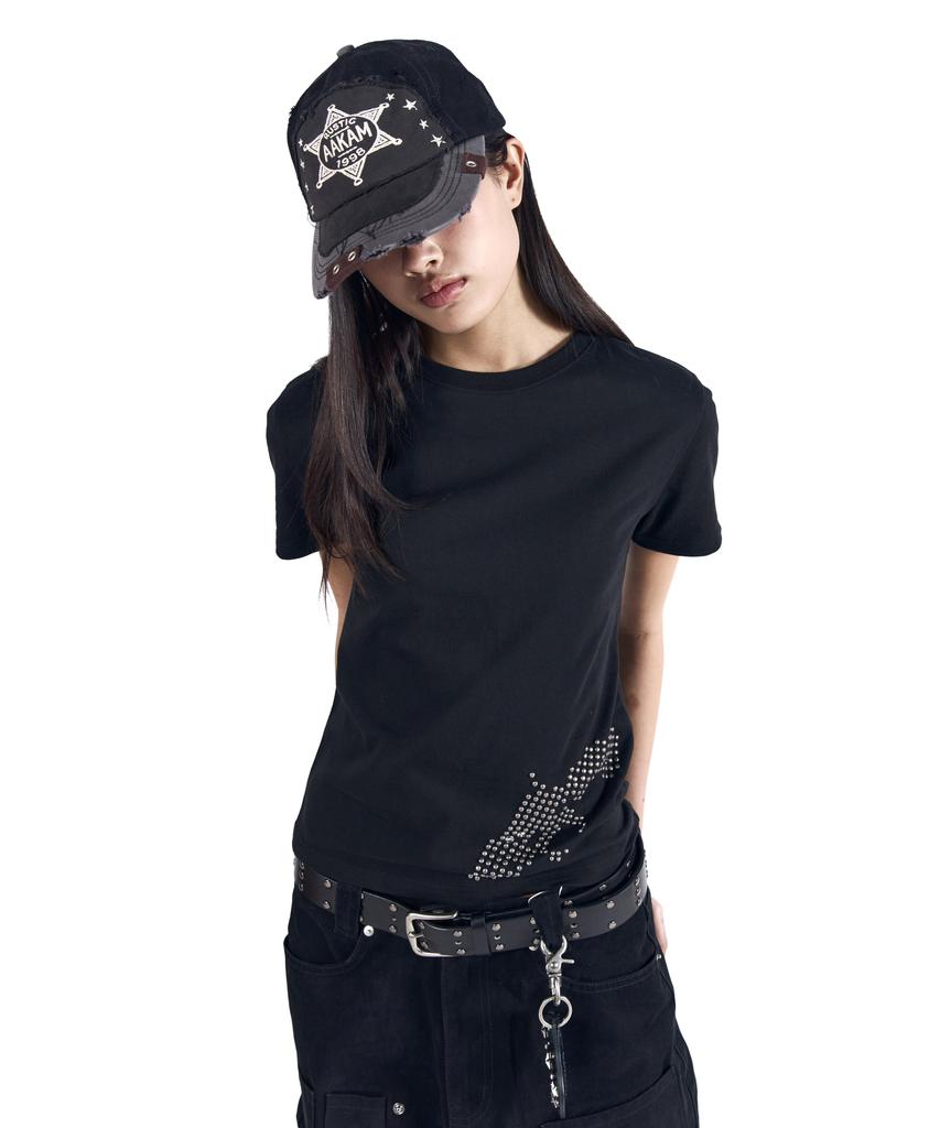AAKAM Studded Pistol Half Top (Black)