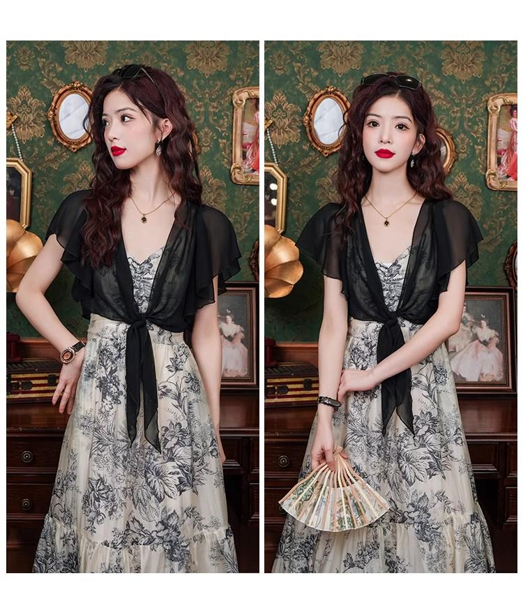 Women's Chiffon Summer Shawl Jacket - Super Light Short Sleeve Cardigan