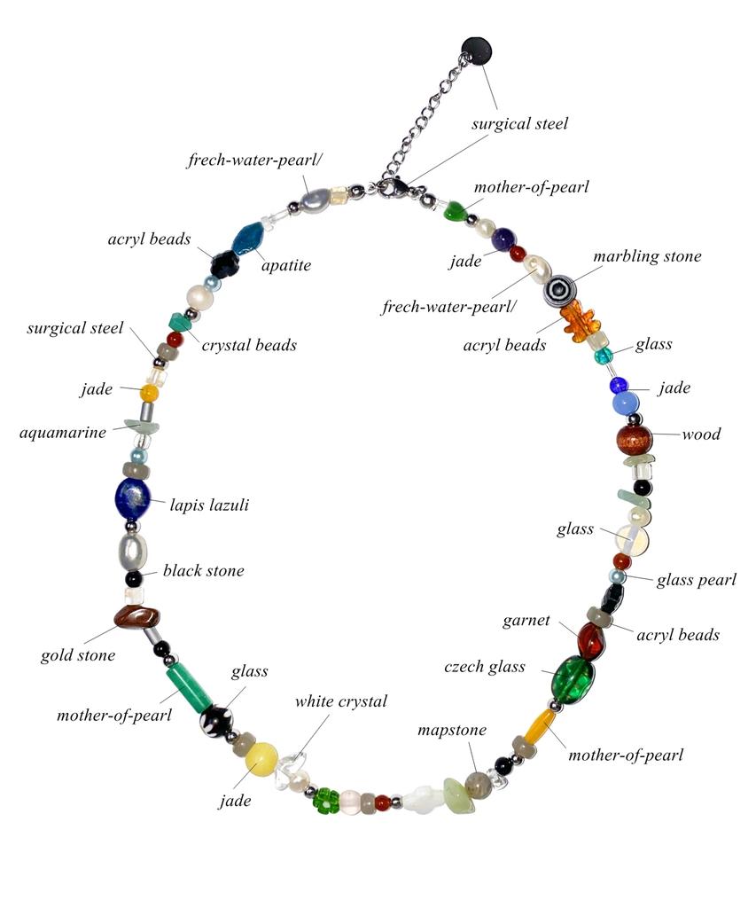 Runds Mix Gemstone Necklace