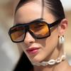 Women's sunglasses, retro large-frame square sunglasses, male and female pilot sunglasses.