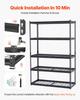 Storage Shelves 5 Tier Adjustable Heavy Duty Garage Shelving Unit 3000 lbs