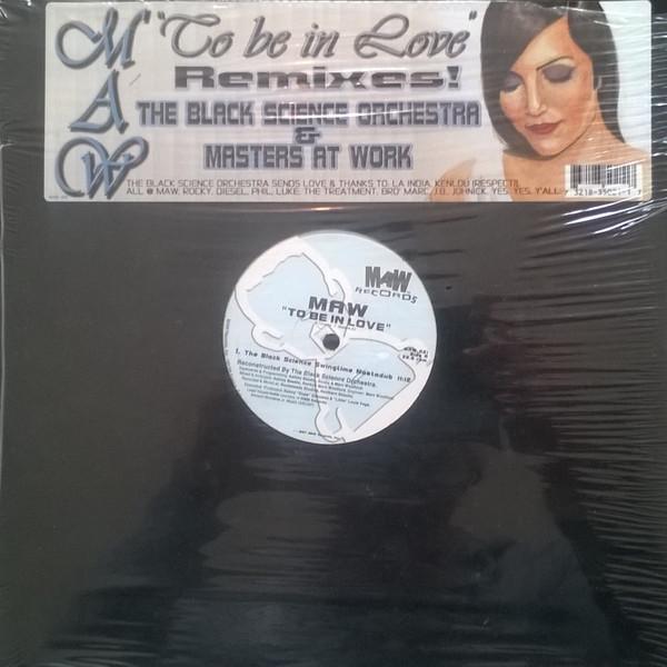 12-дюймовая пластинка MASTERS AT WORK To Be In Love Remixes MAW021 MAW Records 1997 US Dance Electronica Б/у