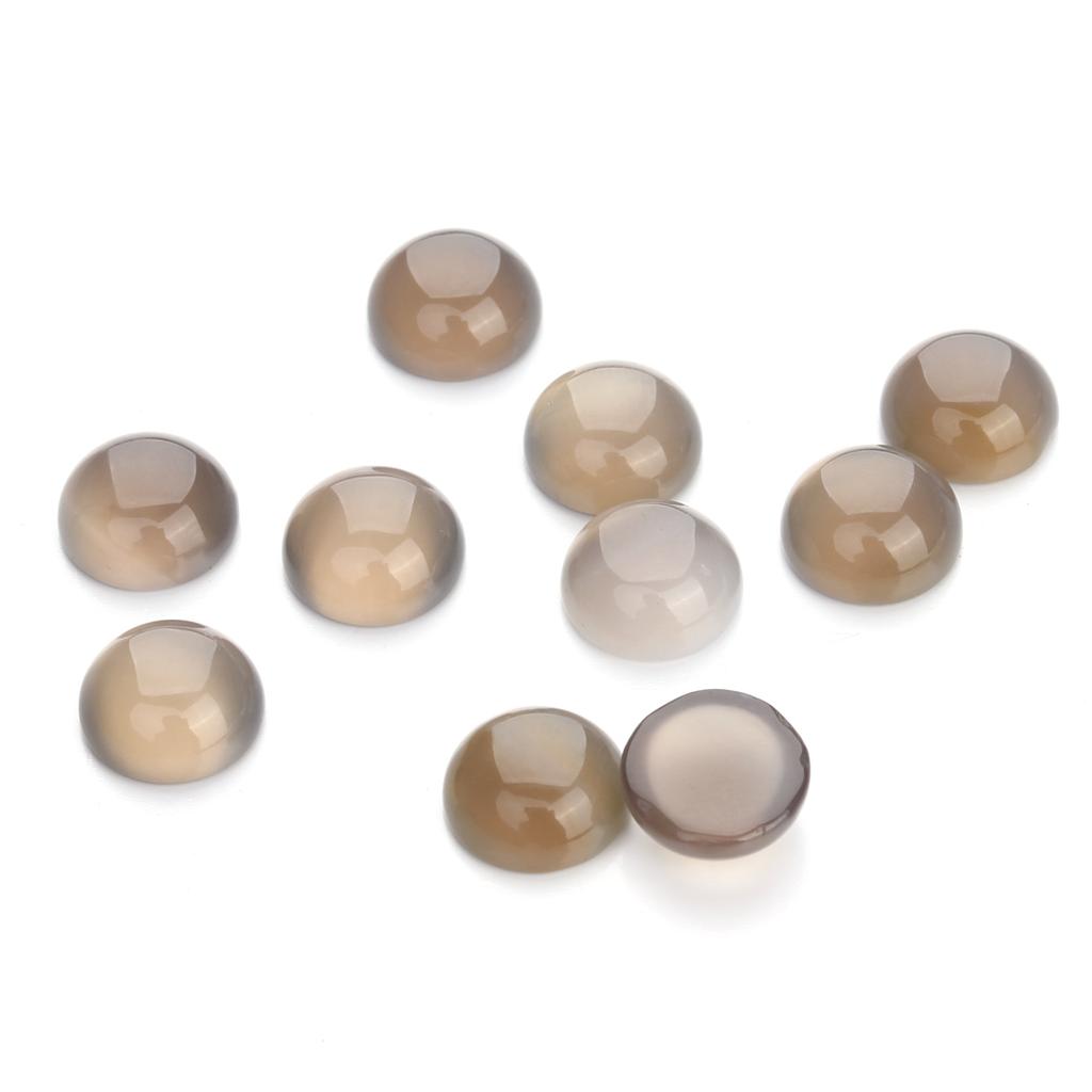 5-10pcs/lot Natural Stone Cabochon 4-25mm Amethyst Tiger Eye Agate Half Round Cabochon For DIY Ring Necklace Jewelry Accessories