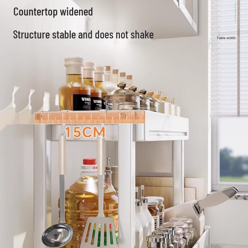 Yingbai Deluxe White 2-Tier Spice Rack Organizer