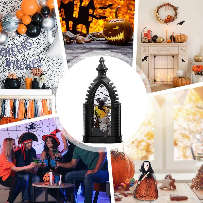 Halloween Lantern Decoration Ornament Creative Electronic Lamp Led Wind Light Pendant Hand-held Small Lantern Festival Party