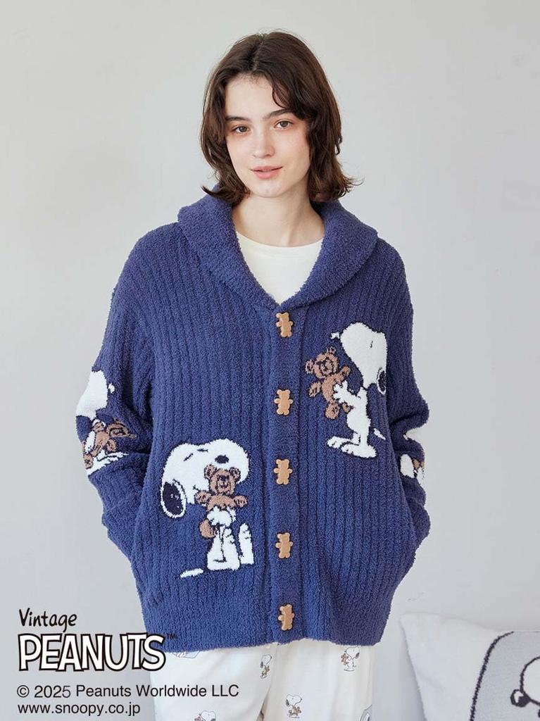 Gelato Pique PEANUTS SNOOPY X BEAR JQD Shawl Cardigan PUNT251031 NVY Women's