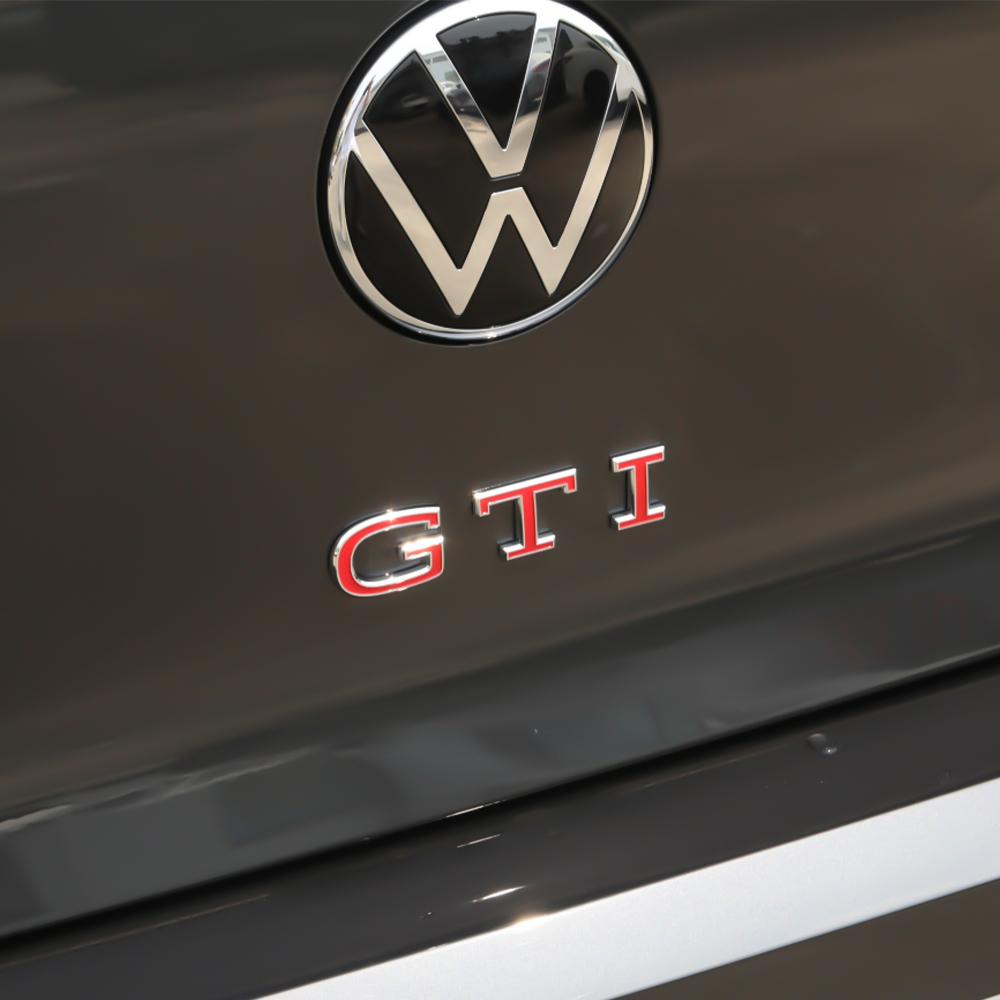 AABIK1 3D ABS GTI Emblem Car Body Tail Trunk Decoration Stickers Auto Accessories For Volkswagen VW Golf Polo Beetle Passat T-ROC Caddy