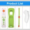 2 in 1 Wireless Remote Controller for Nunchuk Nintendo Wii Built-in Motion Plus Gamepad with Silicone Case Motion Sensor