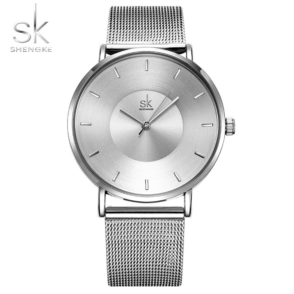 SK Women s Quartz Watch with Casual Mesh Strap - Model 0059