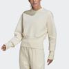 Adidas Sweatshirts Women's Ecru Crew Neck Moderate Regular HB1434