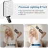 Portable Mini LED Selfie Fill Light 3 Modes Adjustable Brightness USB Rechargeable Lamp for Phone Computer Live Video Makeup