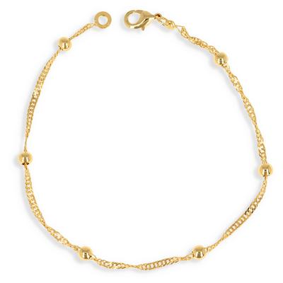 [Q2861] - Gold Plated Bracelet 'Choréographie' - 19 Cm 4 Mm