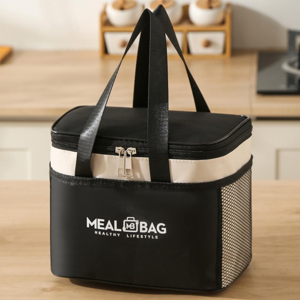 Portable Aluminum foil Lunch Box Storage Bag Thickened Oxford Thermal Insulation Bag Waterproof Thermal Lunch Bag Picnic