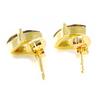 Les Trésors De Lily [C5674] - Gold Plated 'Almonds' Brown Earrings