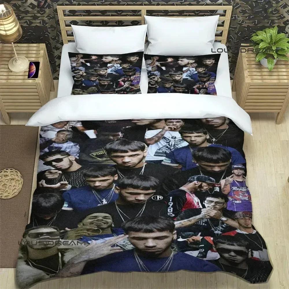 Luxury New 3D Print Rapper Anuel Aa Printed Bedding Sets Exquisite Bed Supplies Set Duvet Cover Bedding Set Luxury Birthday Gift