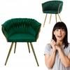 Freestanding Velvet Armchair Green Tilo Decorative Chair Family Meble