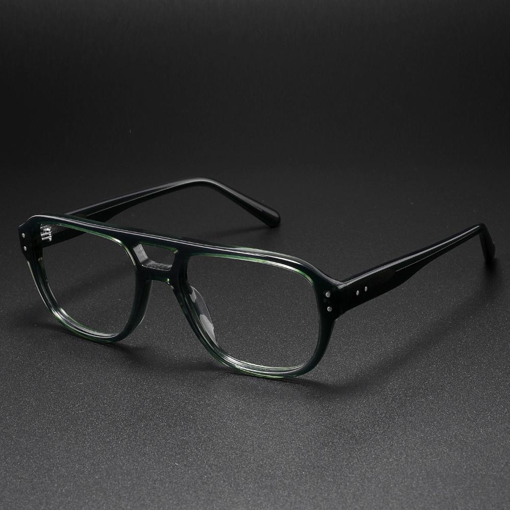 

Fashion Acetate Glasses Frame for Men Prescription Presbyopia Myopia Eyeglasses Frame Women Luxury Brand Design Eyewear зелёный