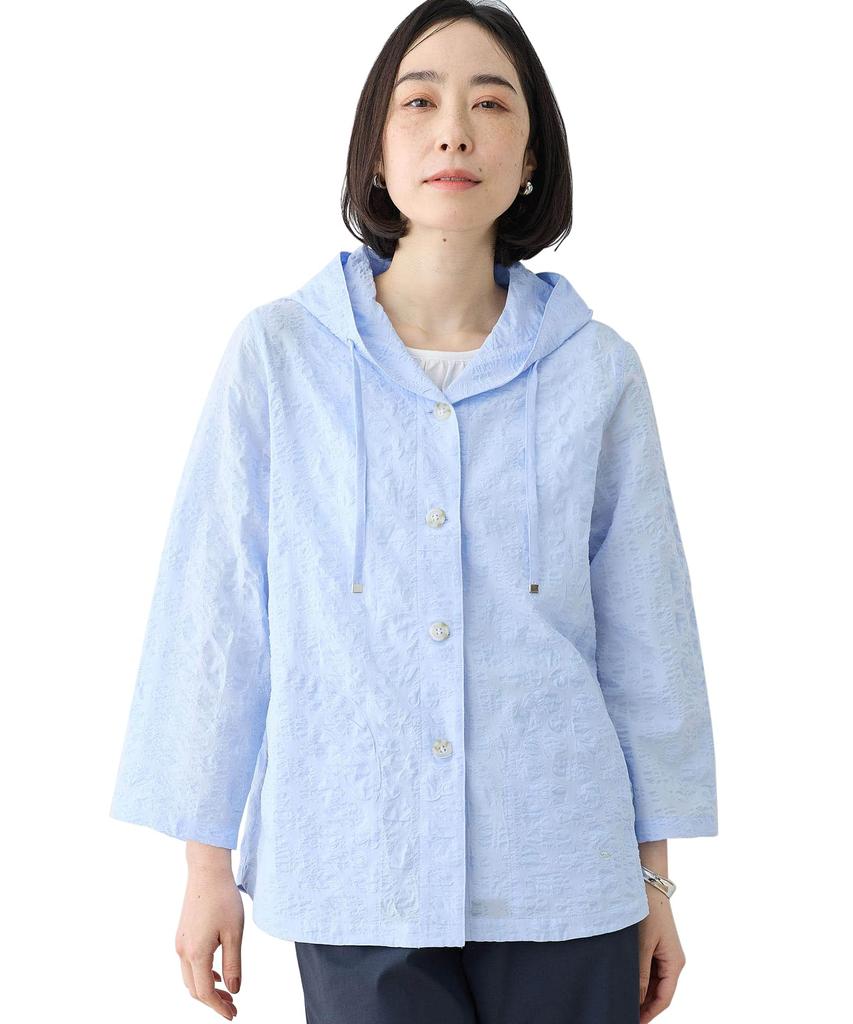 DECOY Hooded Size 493041 Women's Shirt, 9, Sax,