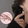 New Wine Red Velvet Rose Pearl Earrings for Women Vintage Red Rose Elegant High-end Studs Earrings Jewelry Accessories