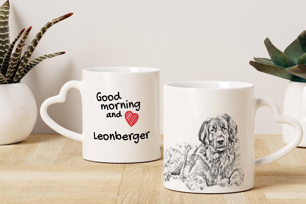 Leonberger - cup with a dog, adorable cup with a heart-shaped handle, universal gift from the Art-Dog brand