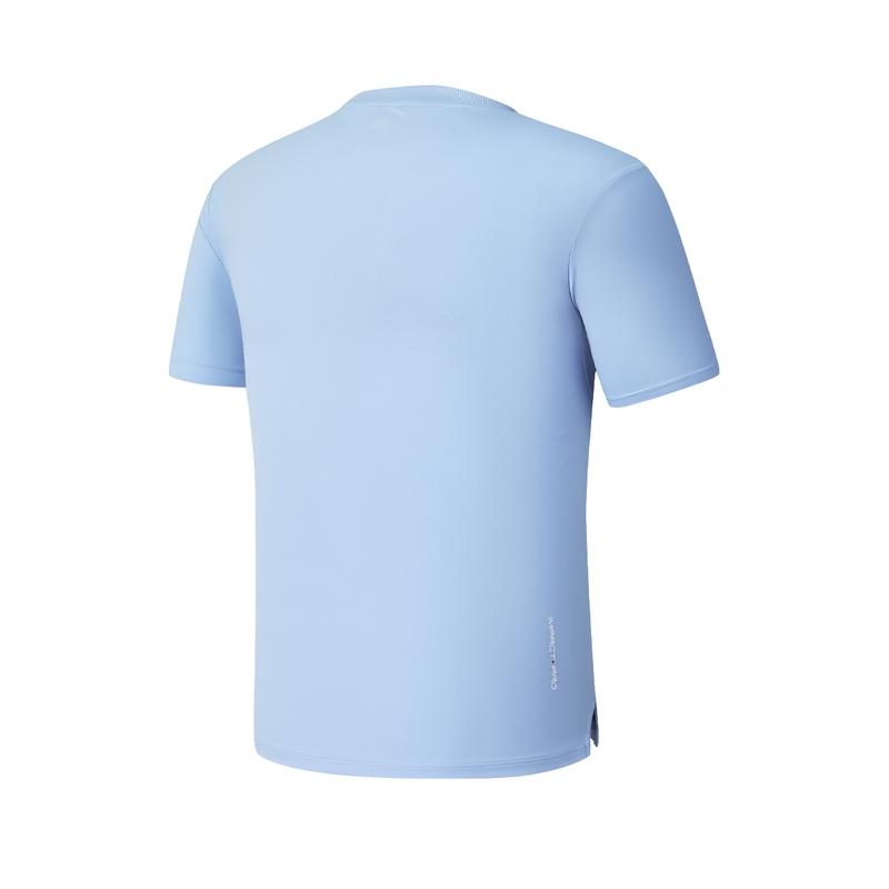 FILA T Shirts Men's Bell Blue Crew Neck Moderate Straight Fit A11M433113FLB