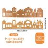 2pcs Christmas Gingerbread House Cardboard Kit Reusable, Glue Free And Easy To Assemble Parent Child DIY Interactive Props