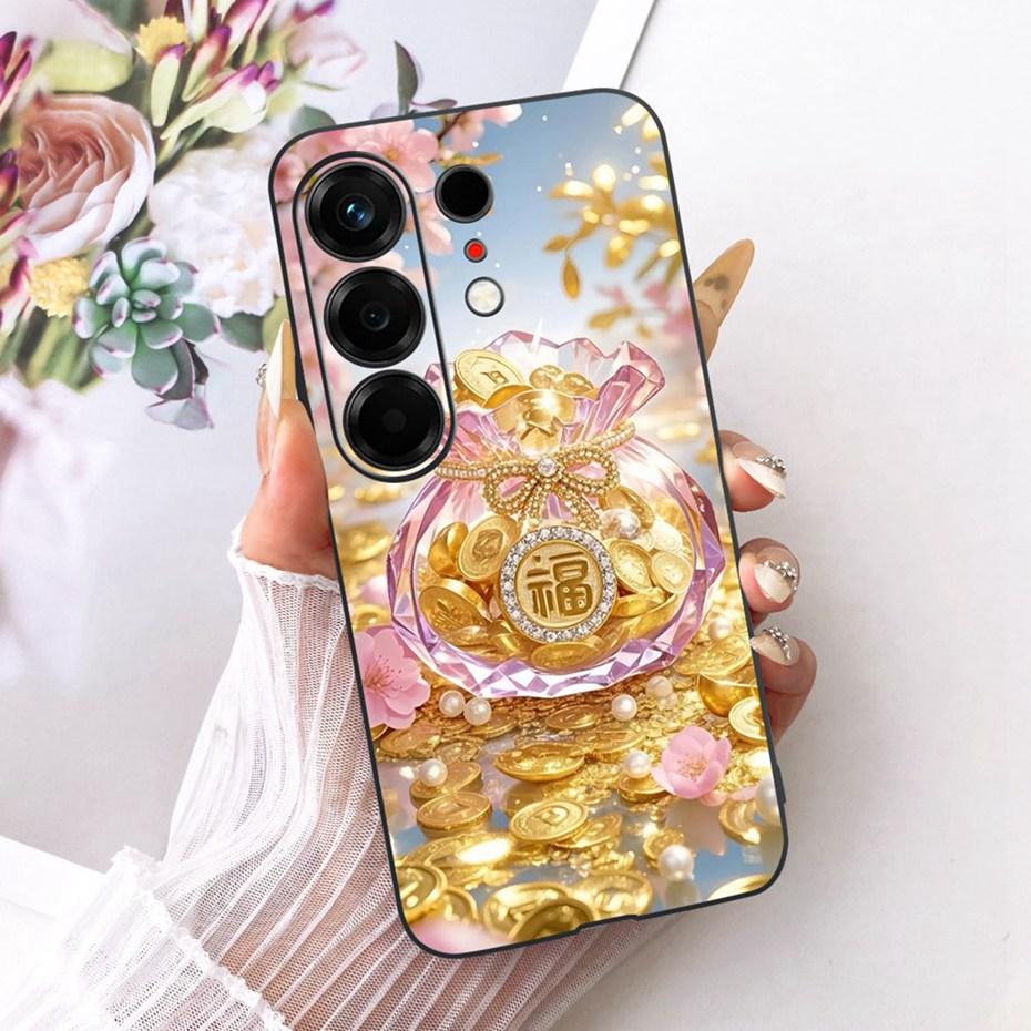 Fashion Letter Phone Case For Tecno Camon 50 4G Back Cover For Tecno Camon50 4G CN5 Soft Black Silicone Cases