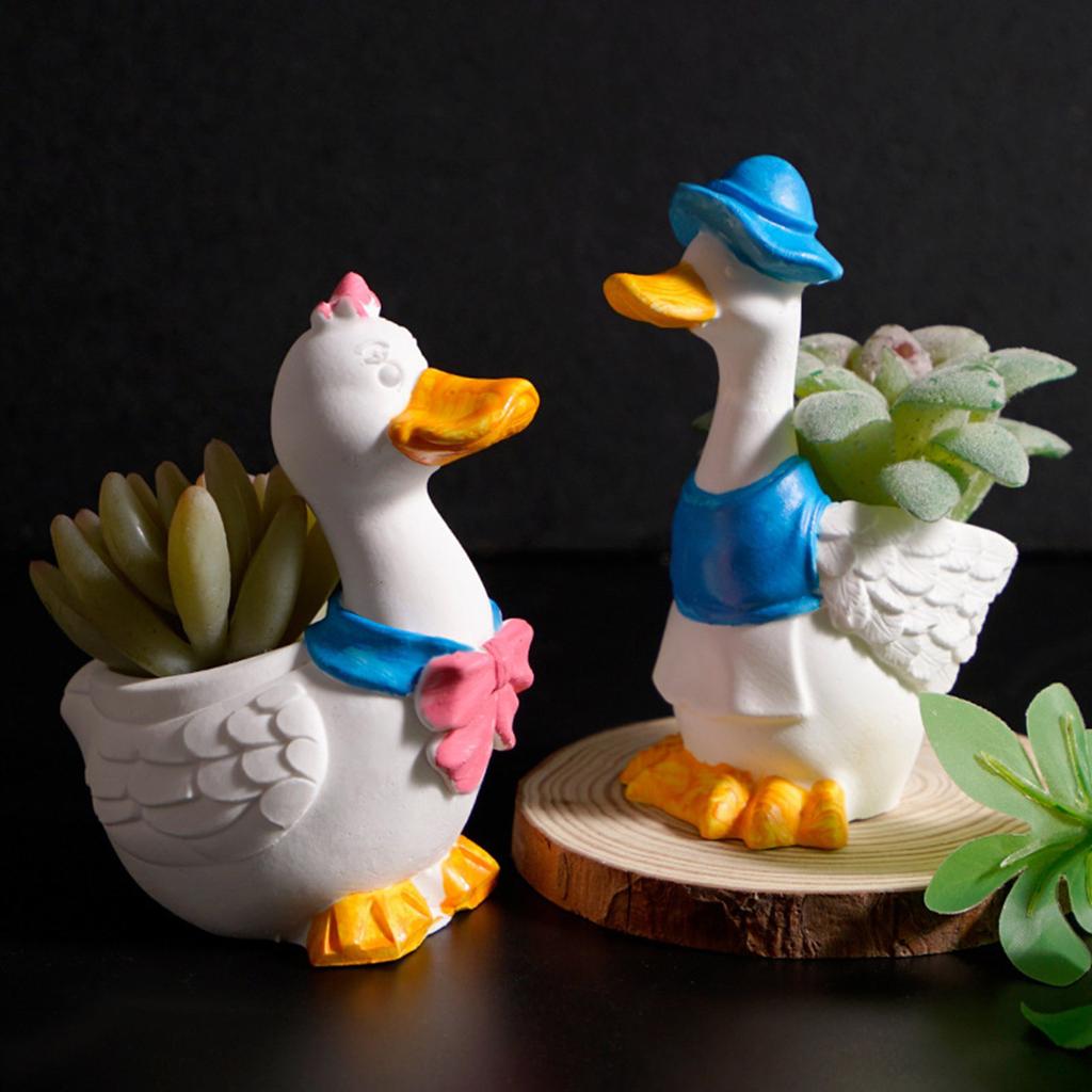 User Friendly Silicone Mold Duck Shape Plant Pots Resin Casting Produces Detailed Containers Candle Stands Clear Finish