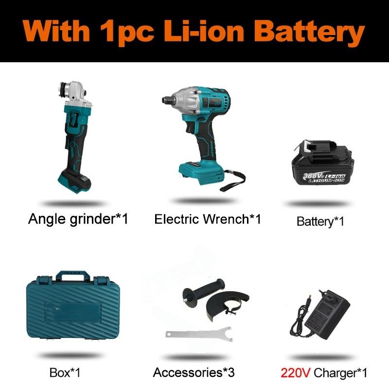 388VF 125mm 800n.m Cordless Grinder Grinding Machine for 18V Battery