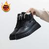 Fleece warm little white shoes women's 2024 winter new trendy versatile high-top board shoes casual snow boots YB9029