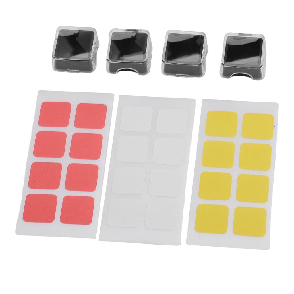4PCS Double Layer Keycaps with Transparent Cover Removable Stickers ABS Mechanical Keyboard Replacement Keycaps