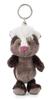 NICI Skunk Chiara Keychain, 10cm, German Plush Toy, Forest Friends 21 Key Ring, BB 3047332