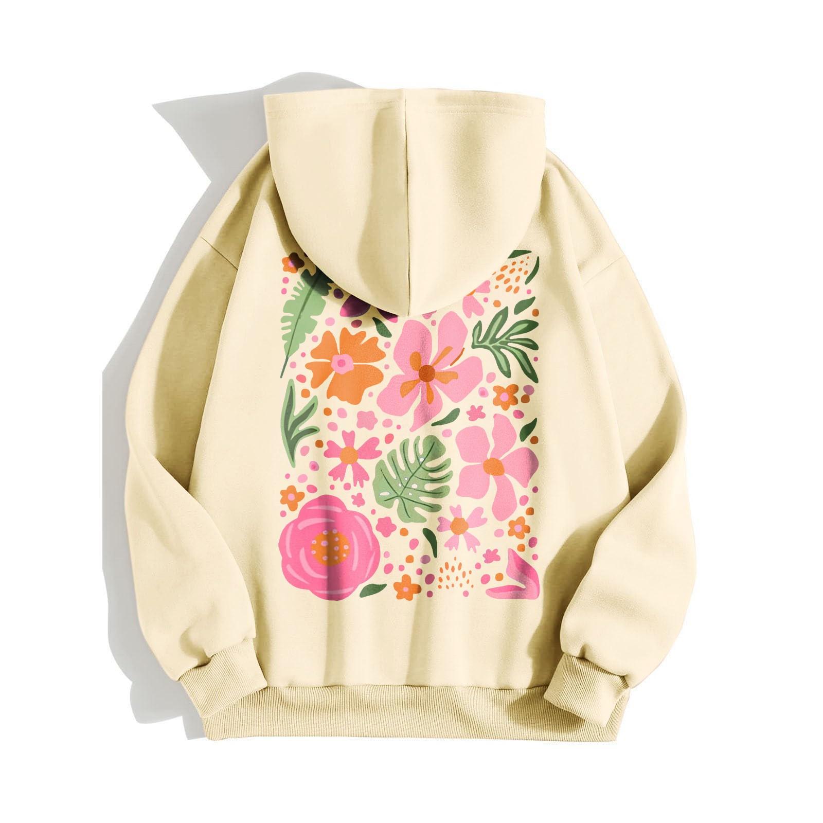 

Женские толстовки оверсайз, пуловеры, толстовки, флисовые свитера с длинными рукавами и карманами, зимне-осенние наряды L бежевый