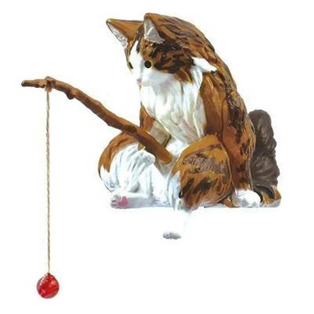 1 Stück Katze Angeln Aquarium Dekoration Fischbecken Landschaftsgestaltung Statuen Display Angelkatze Hängende Dekorationen