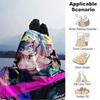 Cyberpunk Neon Future Blanket Soft Throw Blanket For Home Bedroom Bed Sofa Travel Office Solid Christmas Blanket