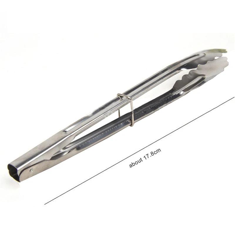 1pcs Stainless Steel Salad Tongs BBQ Kitchen Cooking Food Serving Utensil Tong Kitchen Accessories Tools Restaurant Food Folder