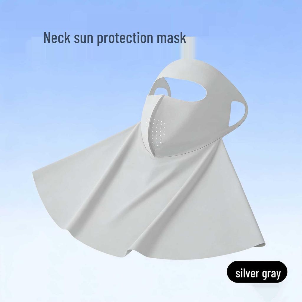 Women's Full Face UV Protection Ice Silk Mask and Neck Guard
