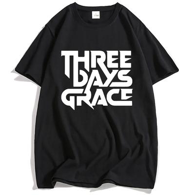 T-shirt Imprimé Groupe THREE DAYS GRACE T-shirts d'Été en Coton à Manches Courtes Décontractés pour Hommes Femmes T-shirt Col Rond Unisexe Streetwear Grunge