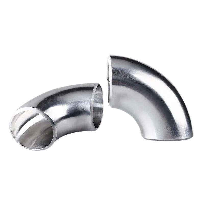 2.5 3 3.5 mm Thick 25 27 32 34 38 -89 mm OD Butt Weld 90 Degree Elbow SUS 304 Stainless Steel Sanitary Pipe Fitting Home Brew