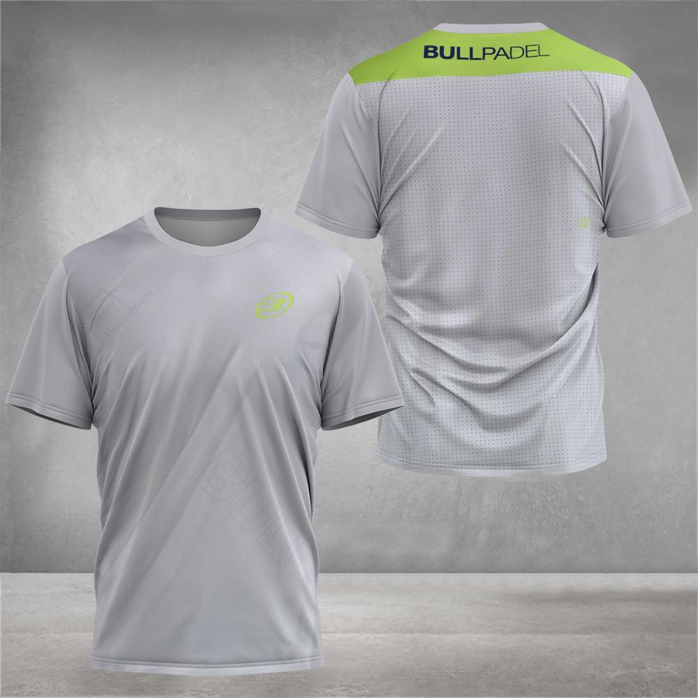 Summer Boutique Padel Element Print Quick-drying Short-sleeved Fashion Men's Tennis Wear Men's Fitness Sports Breathable T-shirt