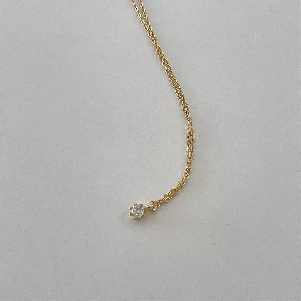 S925 Sterling Silver Bläckfisk Diamant Halsband - Klassisk, Enkel, Nischad Design Nyckelbenskedja för Kvinnor