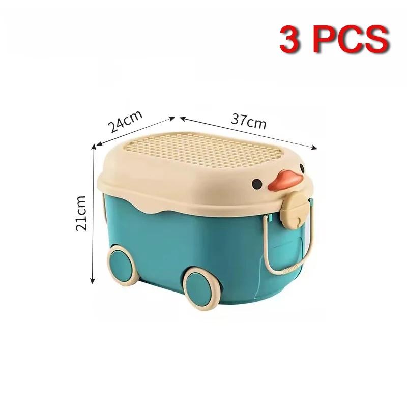 Large Capacity Plastic Children's Toy Storage Box - Household Sorting Container for Snacks Sundries & Baby Clothes Organizer