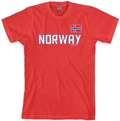 Threadrock Men's Norway National Team T Shirt Norwegian Pride