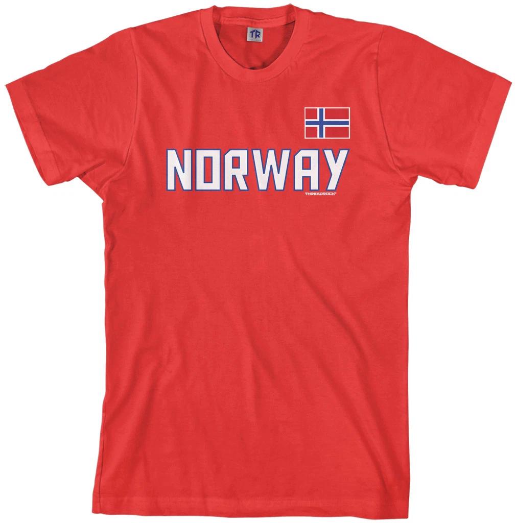 Threadrock Men s Norway National Team T shirt Norwegian Pride M