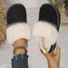 Winter Women Short Plush Warm Snow Boots Casual Cotton Half Slippers Suede Fur Chelsea Ankle Boots Flats Platform Shoes Botas