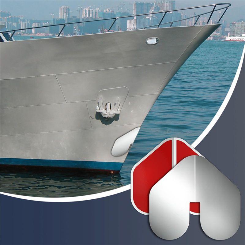 Aug. 2 Pcs Stainless Steel Bowguard For Boats Boatbow Protector With Adhesive Boat Keel Guard For Protecting Boat Ship