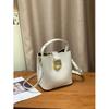 100% Genuine Leather Women's Bucket Bag New Fashion Large Capacity Commuter Handbag Shoulder Crossbody Bag for Women