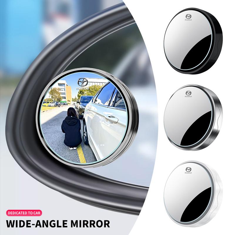 2Pcs 360 Degree Adjustable Blind Spot Mirror for Mazda 3 Mazda6 Premacy Logo Axela Atenza CX4 CX3 CX7 CX5 CX9 CX30 RX8 RX7 RX5 FF26
