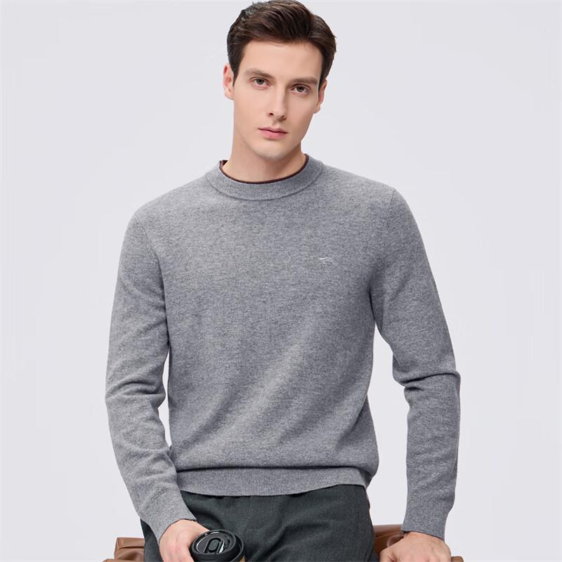 Seven Wolves Herren Kaschmir-Mischung Rundhals Pullover